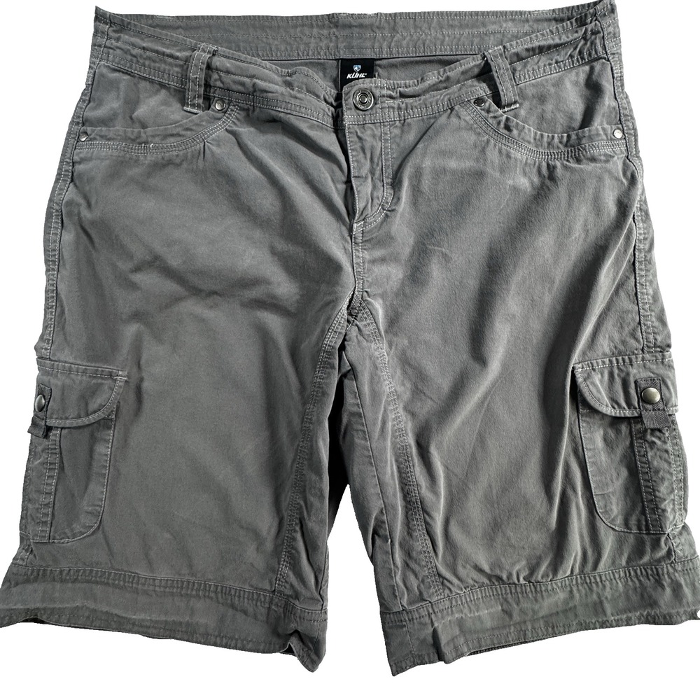 Kuhl Splash Cargo Bermuda Shorts Women's 16 Gray Gorpcore Outdoors Hiking